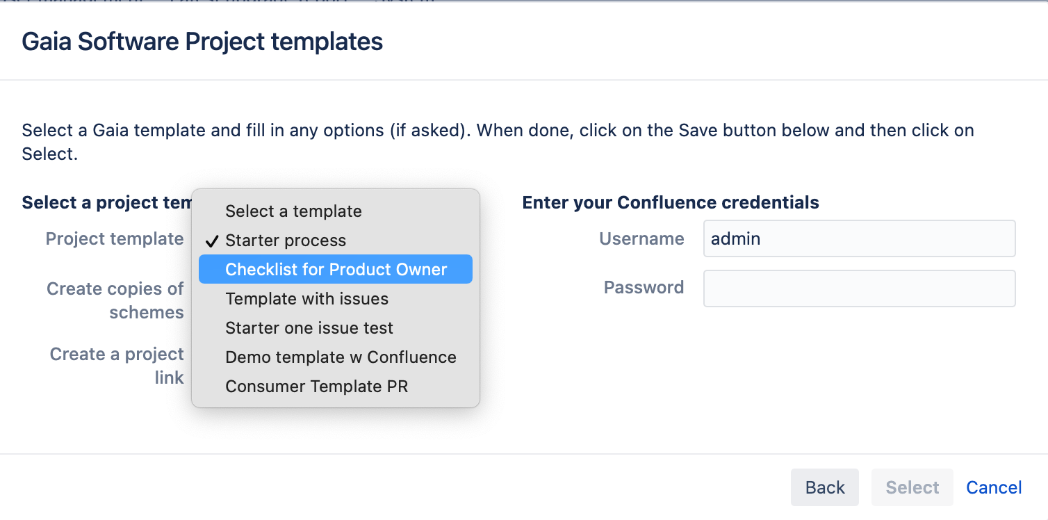 Gaia templates for Jira and Confluence