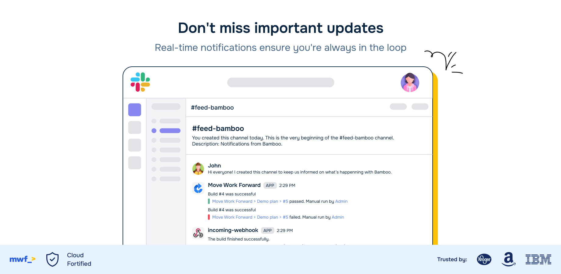 Don't miss a critical build or deployment event again. Empower your team with real-time updates and seamless collaboration using Slack and Bamboo integration. Keep your projects running smoothly and avoid costly delays