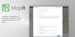 Latitude, longitude and address are prefilled when creating issues from the map
