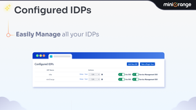 Easily manage all your Identity Providers (IdP)