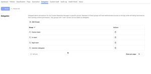 Give Information Management or Compliance staff admin access to the app without granting them Confluence admin rights.