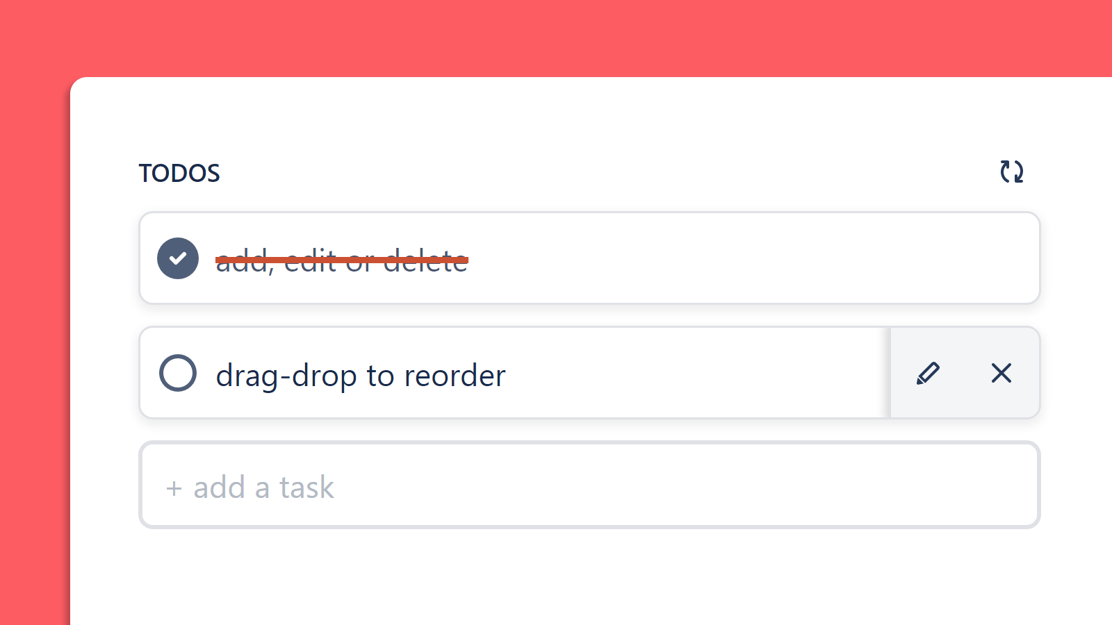 Personalized built-in todo list