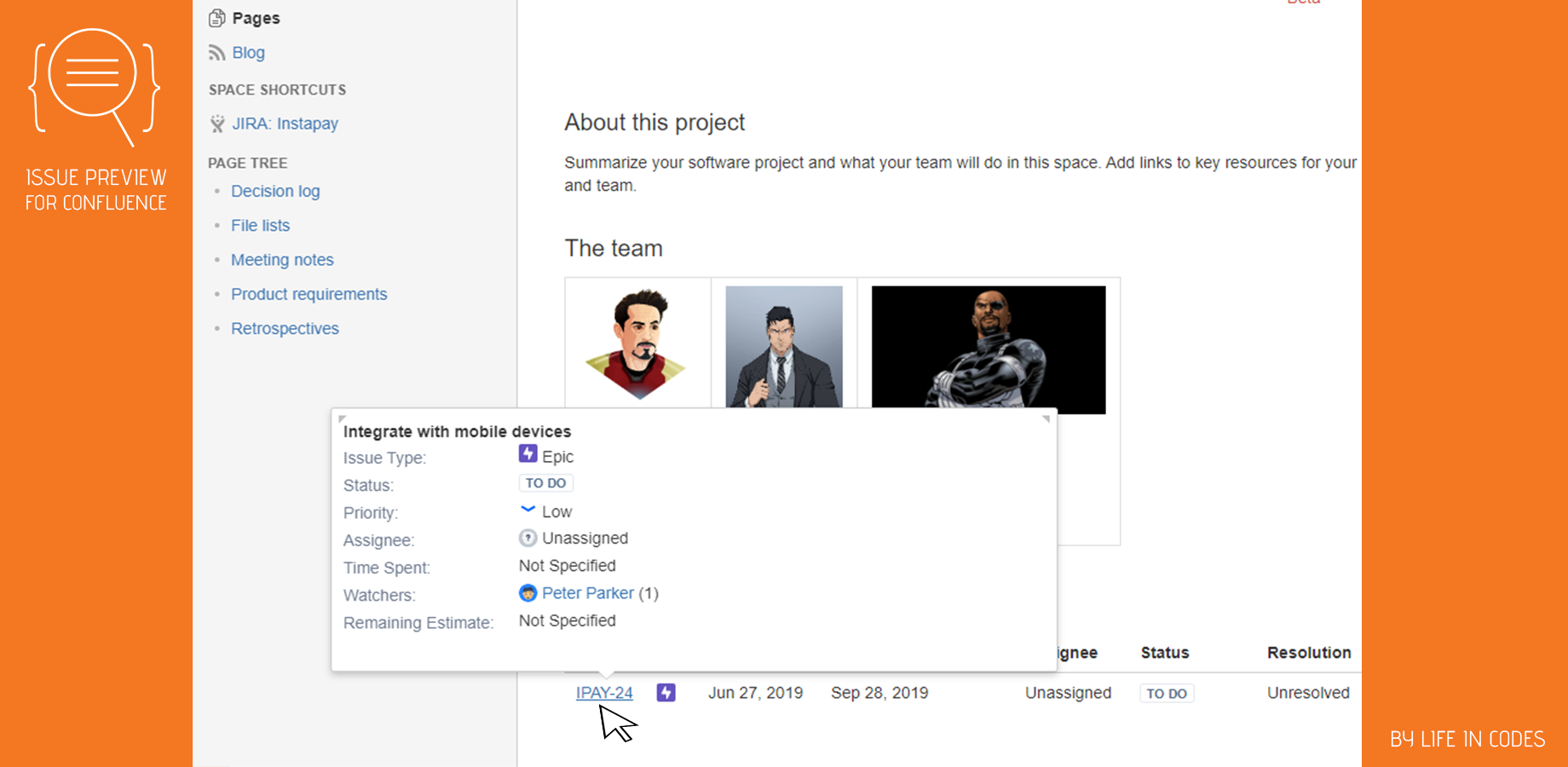 ​Find the information you need faster by simply hovering over the issue key.