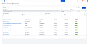 Search through your contracts with powerful filters