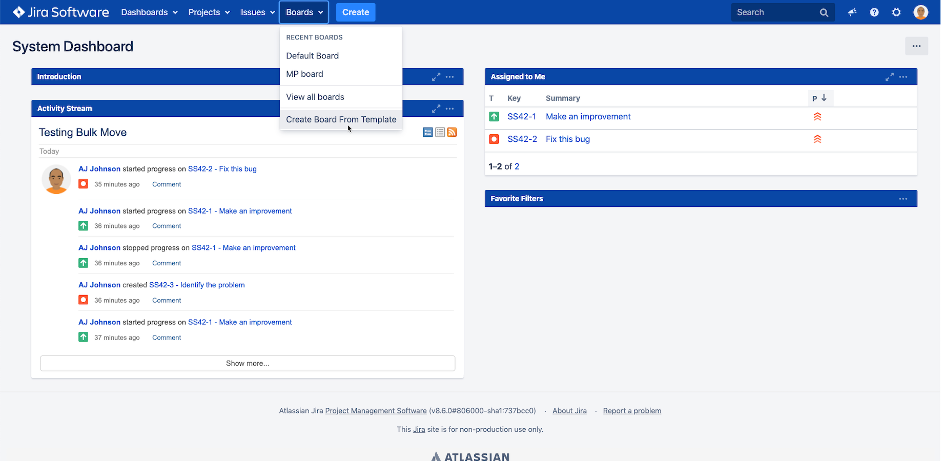 Empower users to create new boards from templates