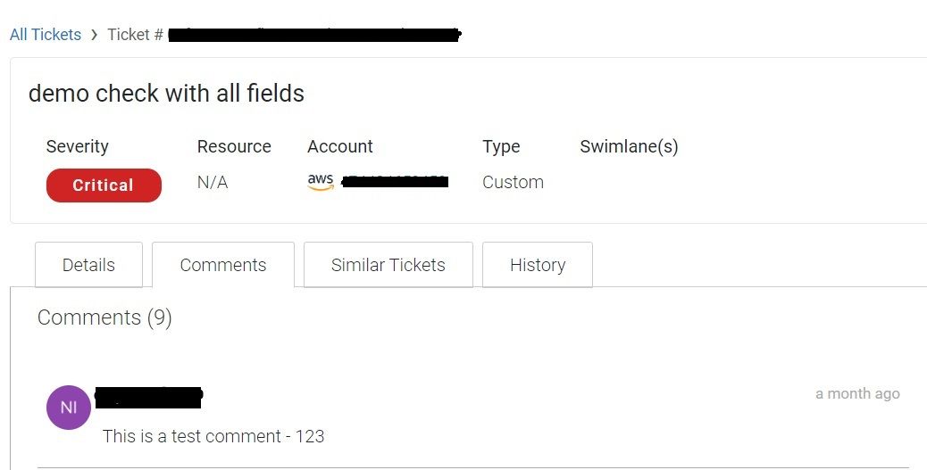 Update Sonrai Ticket(s)