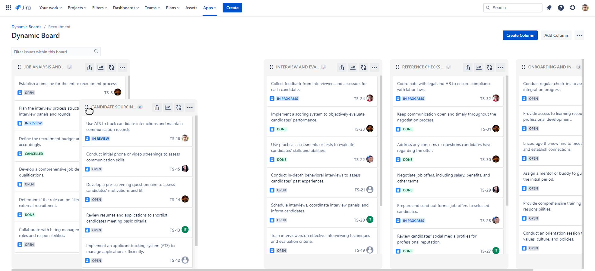 Rearrange your columns with drag n drop