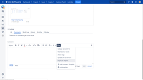 Use comment template to speed up your support