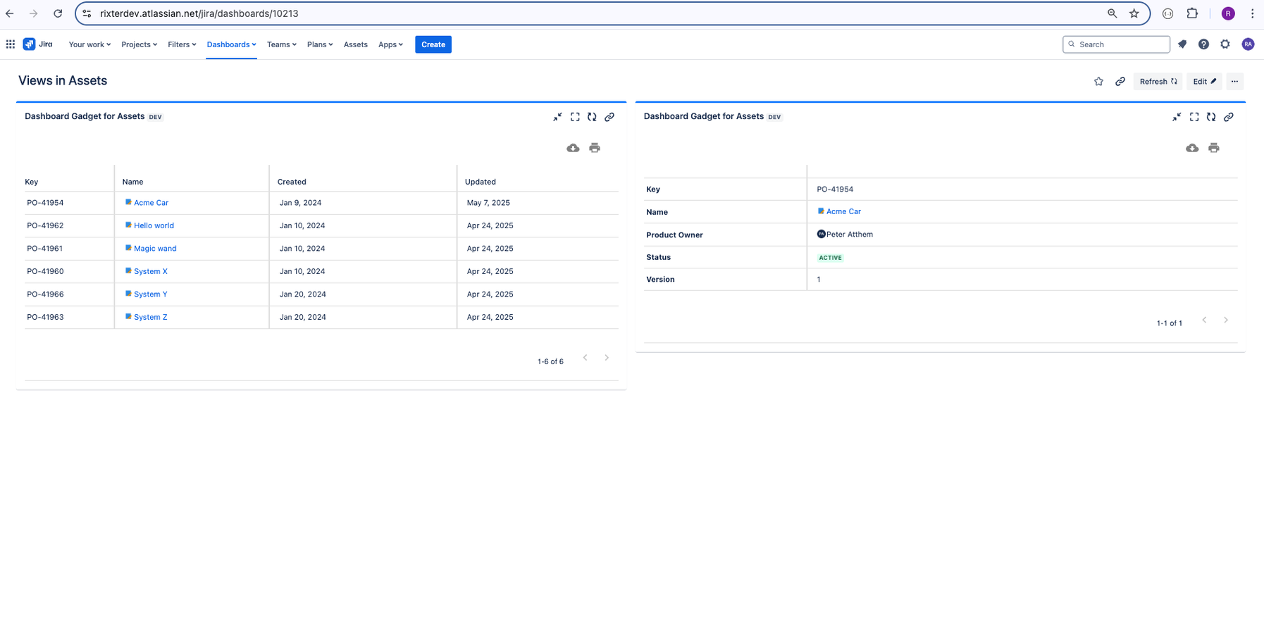 Visualize Atlassian Assets in sleek horizontal or vertical tables. Build custom views in minutes—perfect for reports, audits, or tracking. No coding, just powerful clarity for informed decisions.