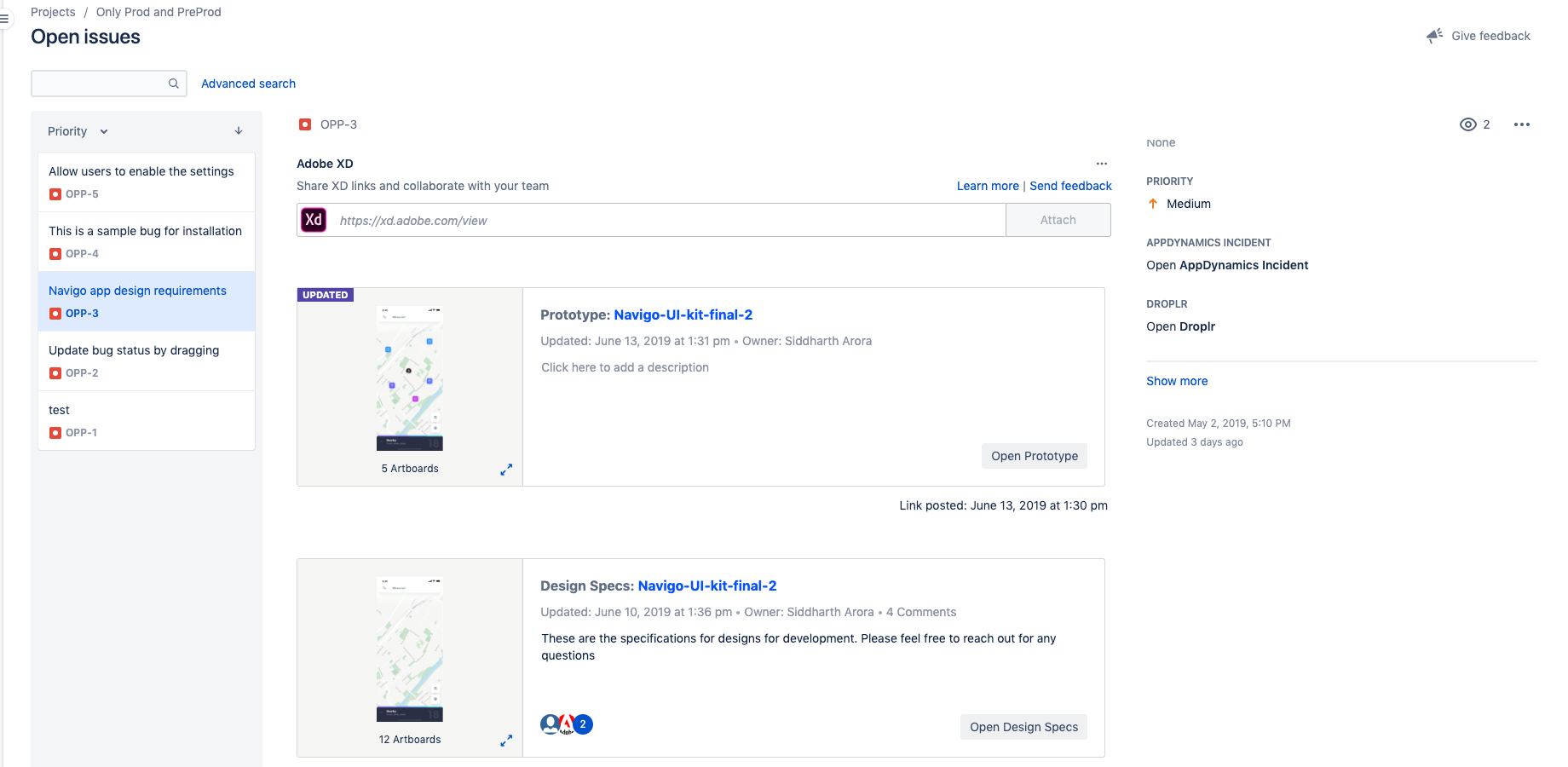 Attach multiple prototypes and specs to issues