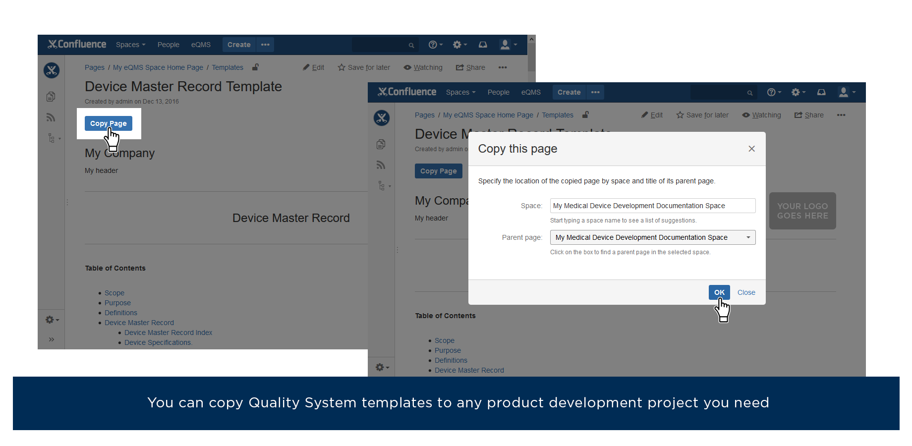 Compliant QMS Documents for Each Project