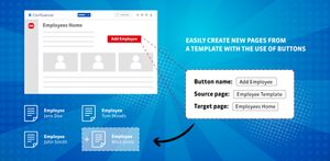 Easily create new pages from a template with the use of buttons.