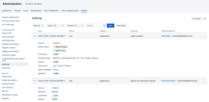 Audit Log | User interactions within the app are logged to the built in Jira Audit Log.