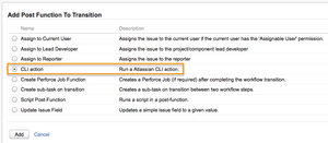 CLI action post function