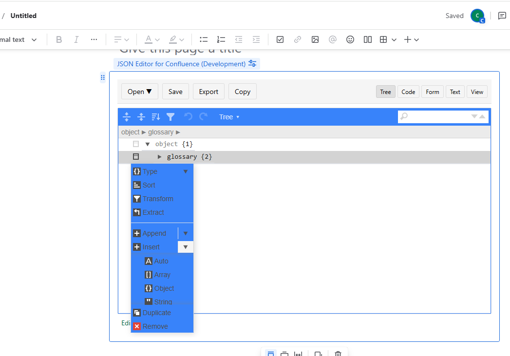 Visual editor with validator, sorting, and trans.