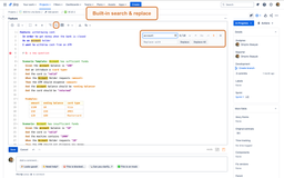 Built-in search & replace