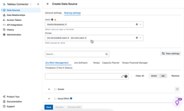 Share your data source with other Jira users or user groups which have a permission to work with Tableau Connector for Jira.