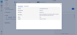 Salesforce record detail page inside Jira
