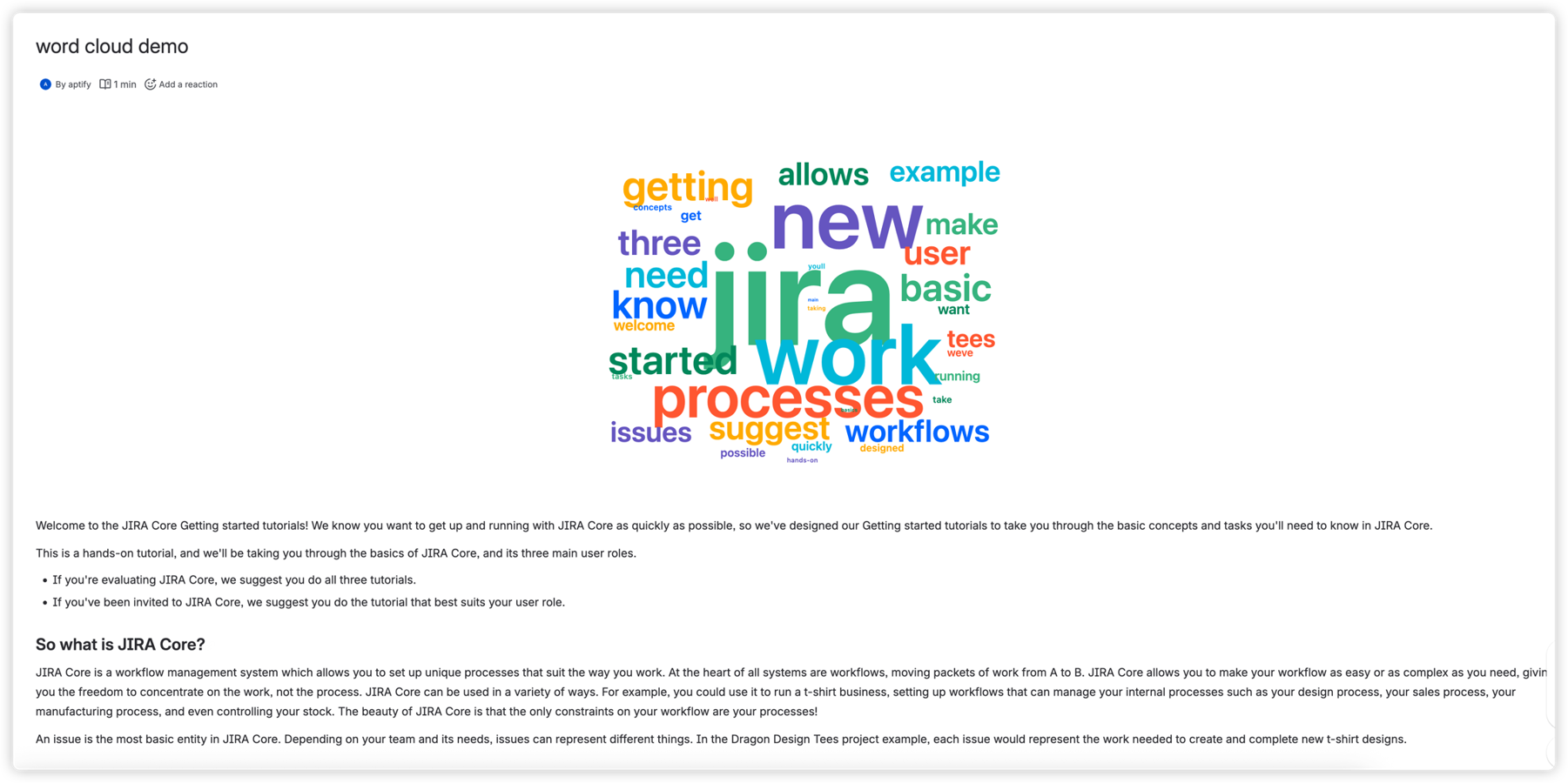 Word cloud automatically generated from page content, displaying the most frequently used terms with customizable colors and layouts.