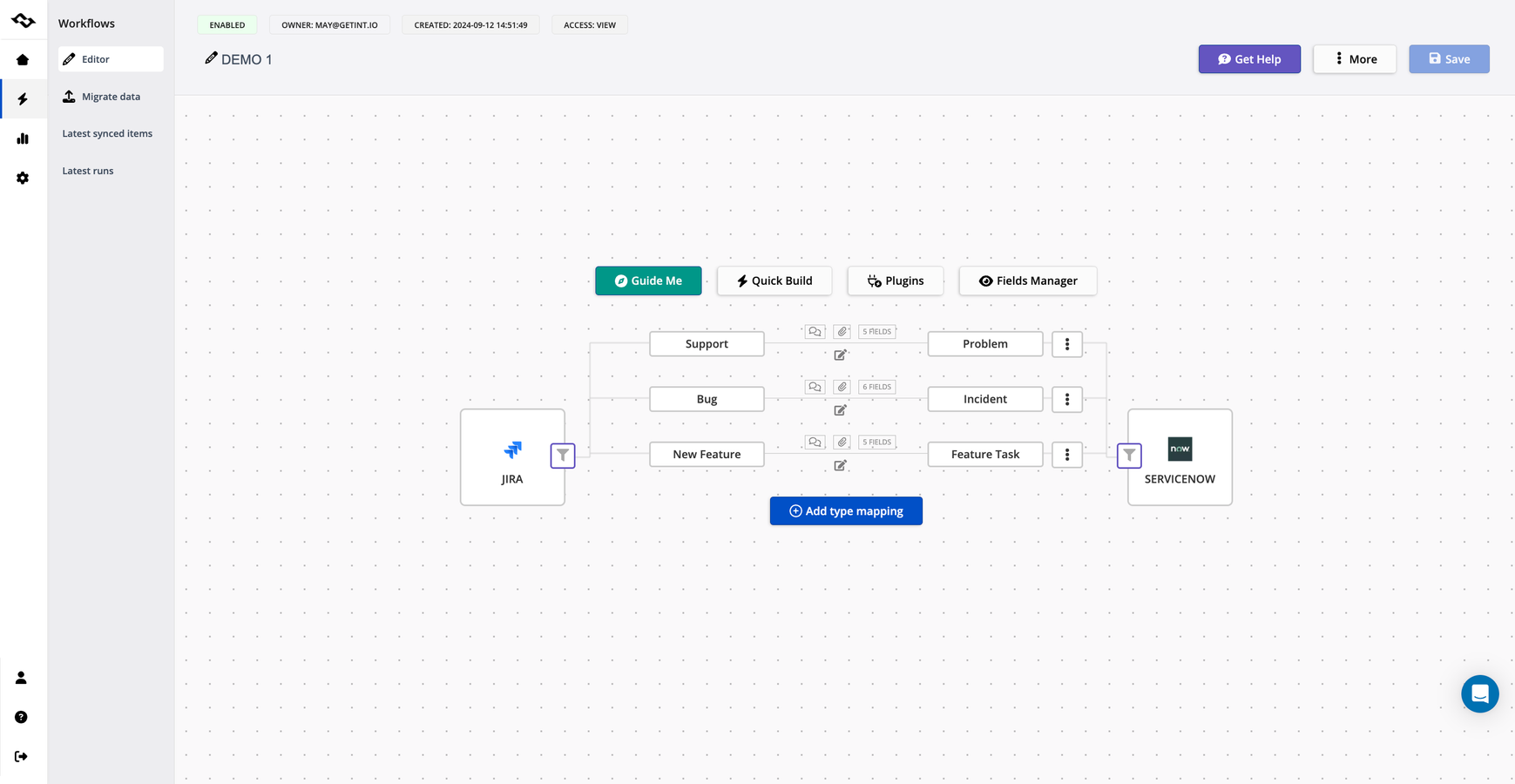 connect both jira and servicenow with api key
