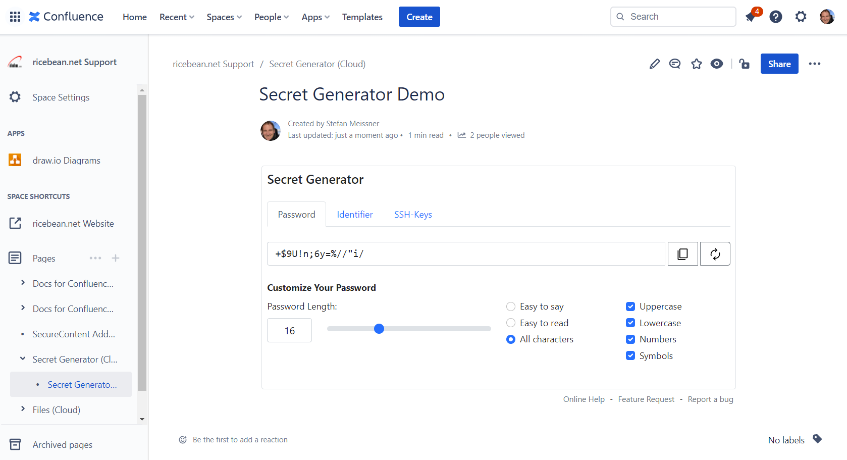 Secret Generator - Password generation