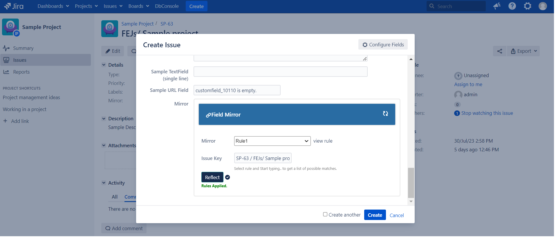 Reflect fields from any other issue with ease