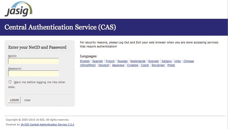 Enables various CAS authentication methods