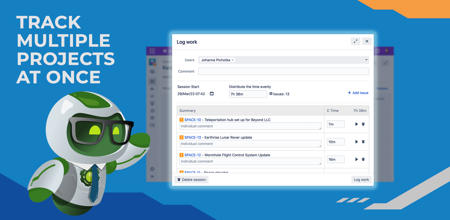 Automatically track every time log in Jira