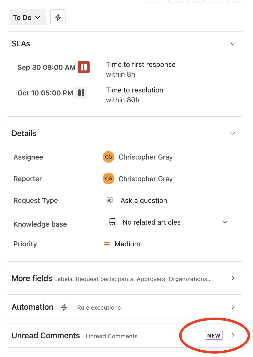 Latest activity and your last seen
