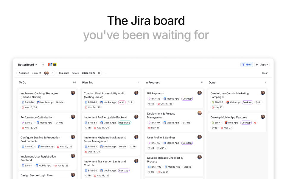 BetterBoard - Multi-Space, Filters & Time in Status for Jira ...