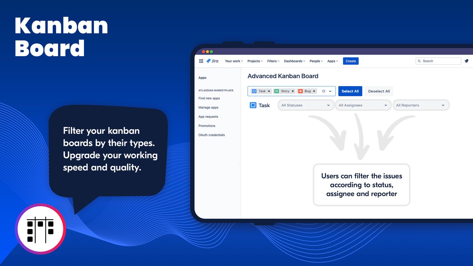 This screenshot reveals how easily you can filter displayed issues. Narrow your view to tackle what’s urgent, skip irrelevant data, and keep your team fully focused on the tasks that truly matter.
