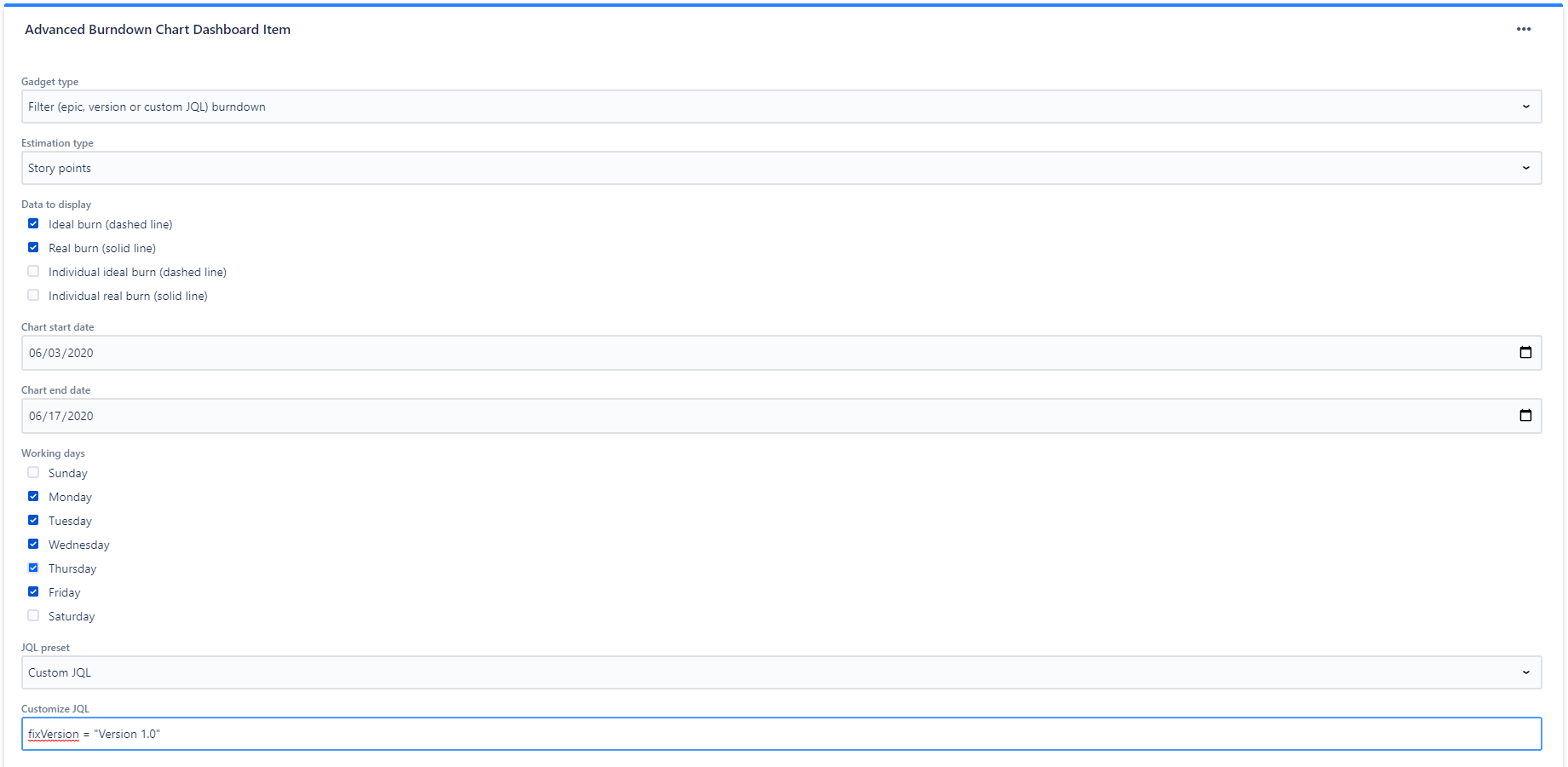 Track progress of any data in a JQL filter