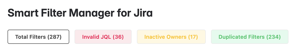 Filter table list view quickly with smart counters.