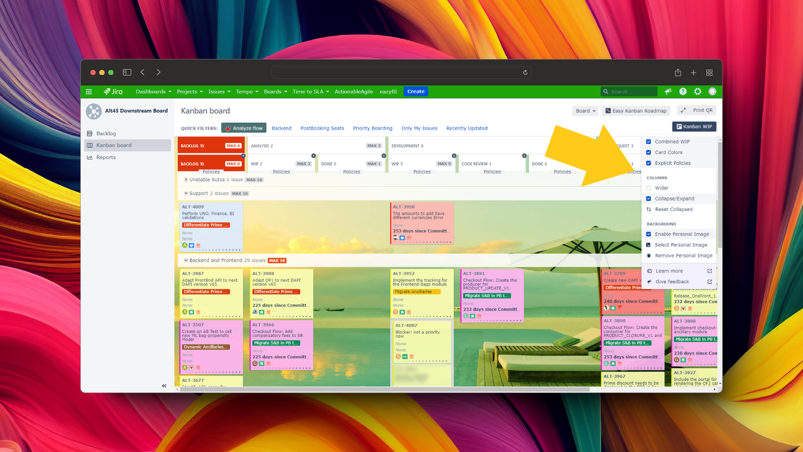 Assess and improve workflow on one screen