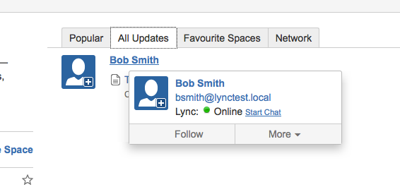 Launch a Lync conversation from Confluence