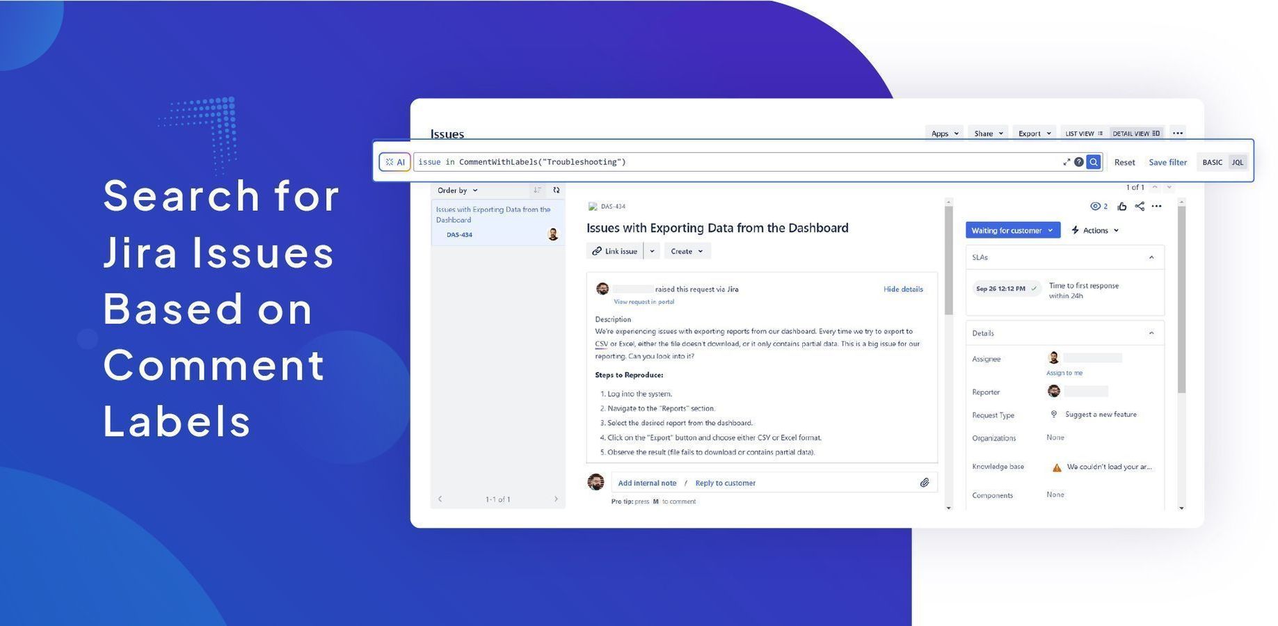 Easily search for Jira issues based on labels