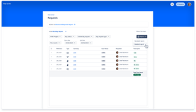 JSM project administrator and JSM Help Center customer can access and use Worklog Report on Customer portal from the Requests list.