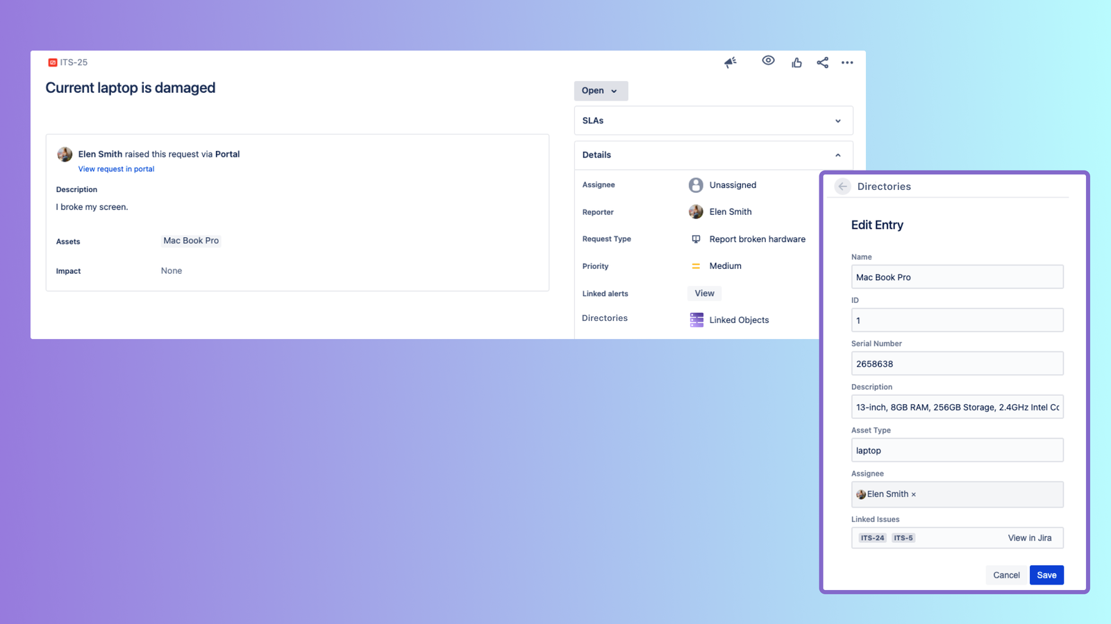 Jira Service Management & Directories co-operation