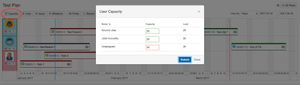Setting user capacity