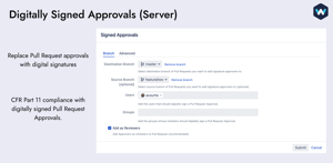 Digitally Signed Approvals (Server)