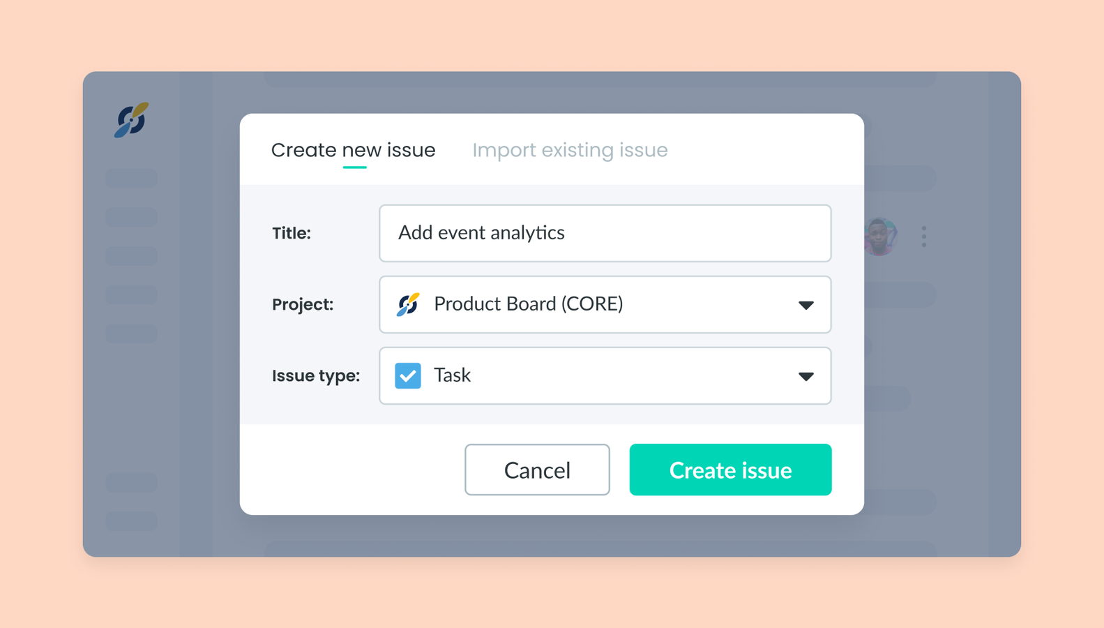 Create new issues directly from Fellow
