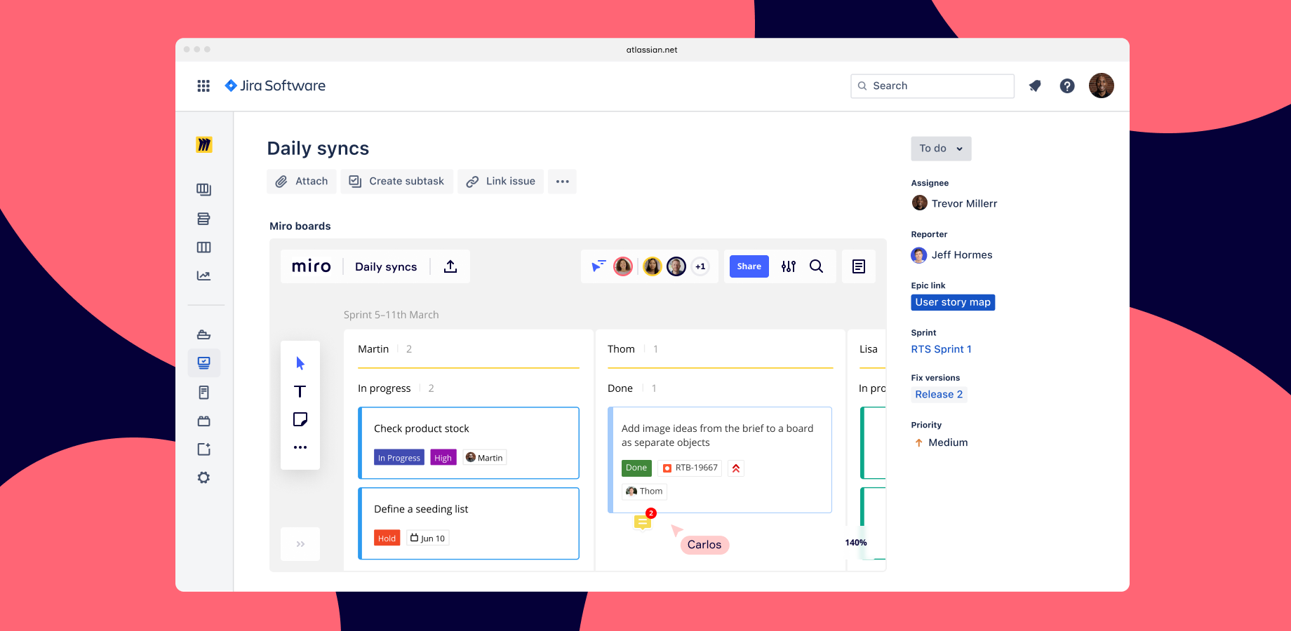 Share Miro context with your Jira team