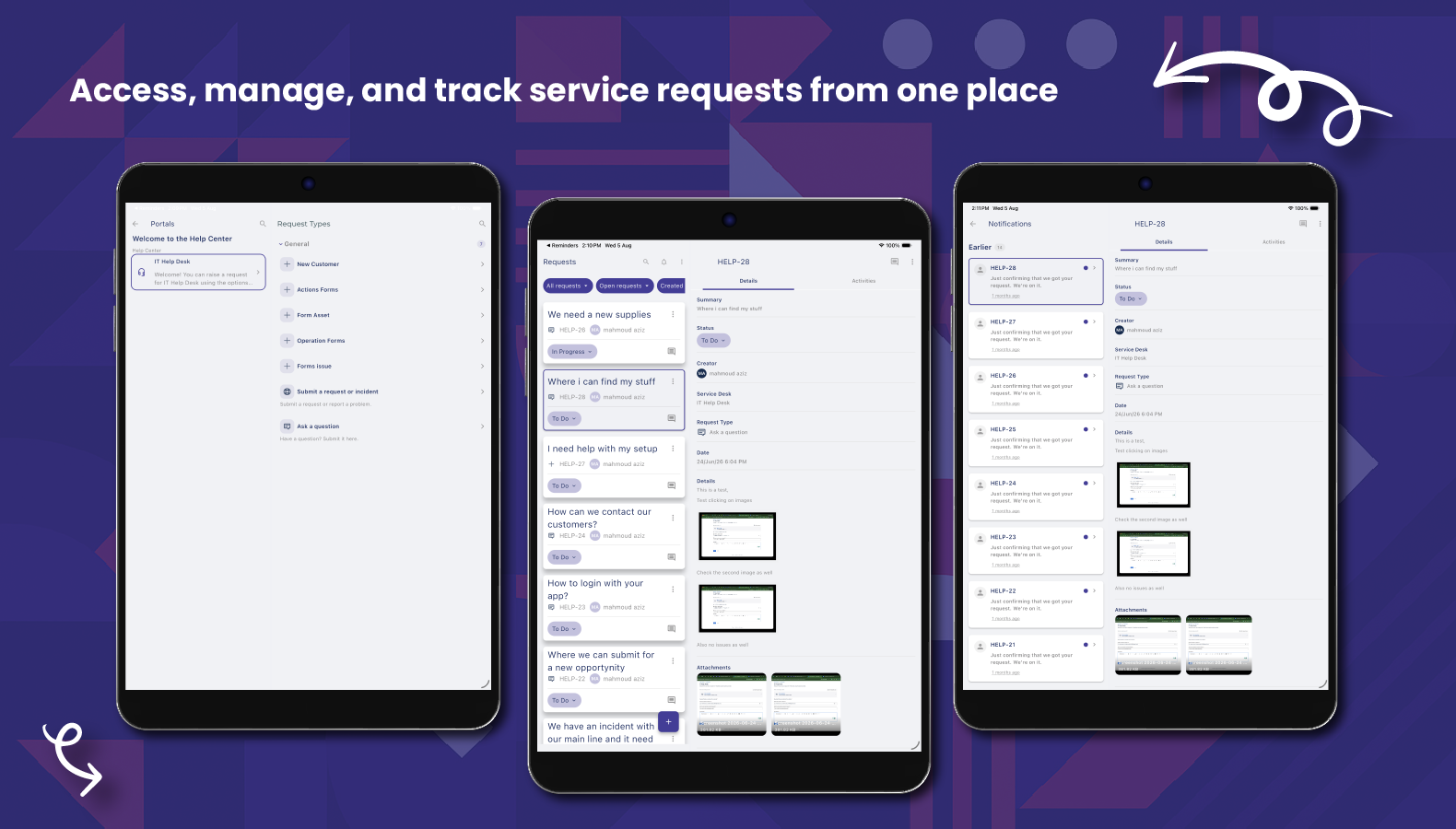 View your Requests and Collaborate with Agents Easily
