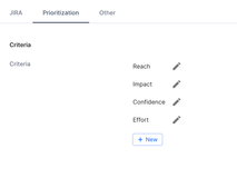 Add your own prioritization criteria or customize a template