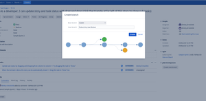 Create a new branch form the issue screen