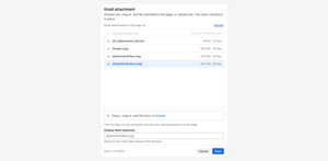 Set up your macro easily by selecting an existing page attachment or uploading a new file to display.