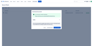 Shared text snippets are revealed when downloaded.