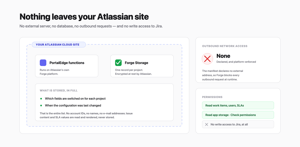 Nothing leaves your Atlassian site