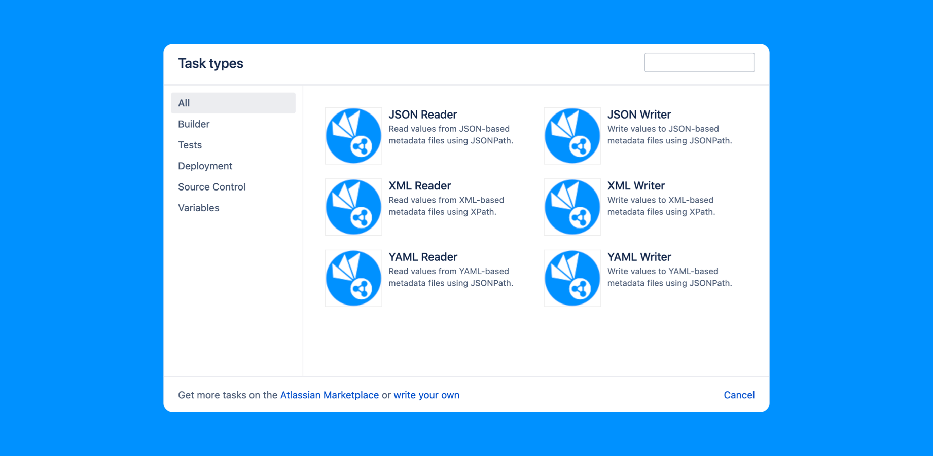 Six metadata file manipulation tasks and counting.