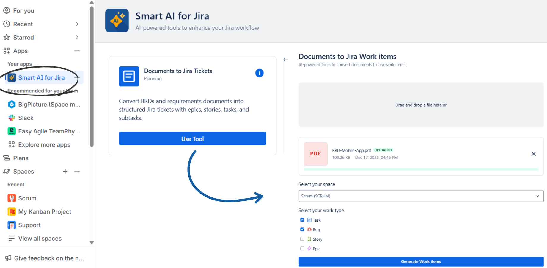 AI-Powered Document to Jira